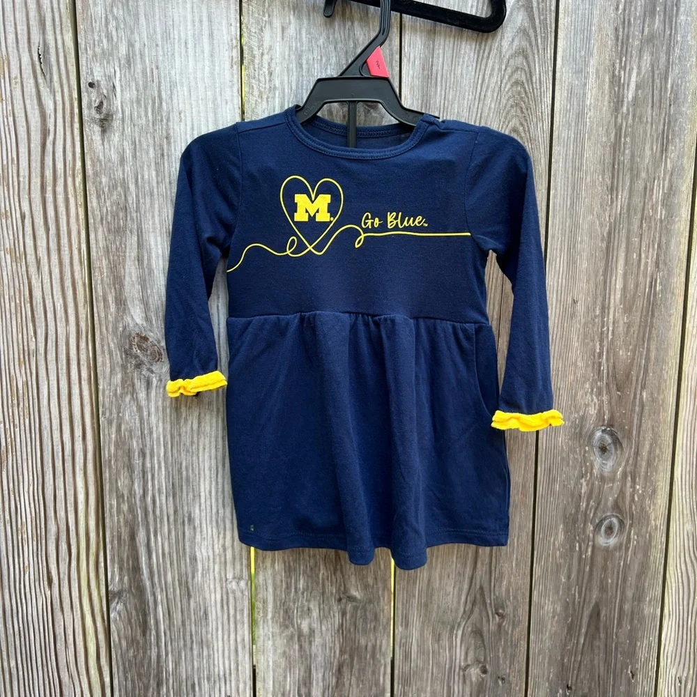 COLOSEUM Michigan Wolverines Infant Girls Dress Sz 6-12 months